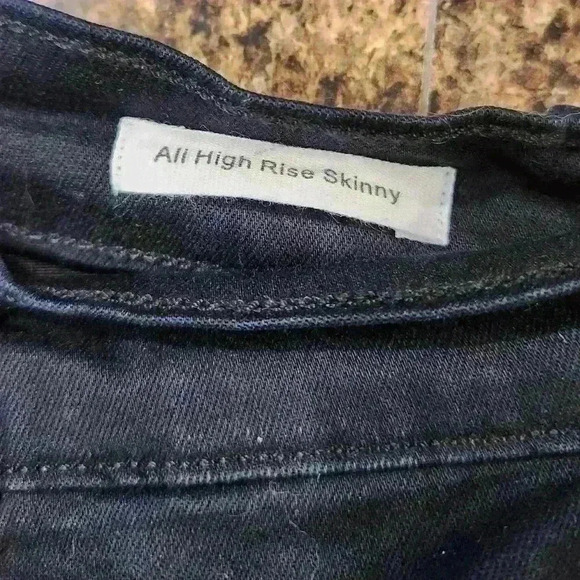 Frame $235 Denim Women's Ali High Rise Black Skinny Frayed Hem Jeans Sz 26 - Picture 7 of 8